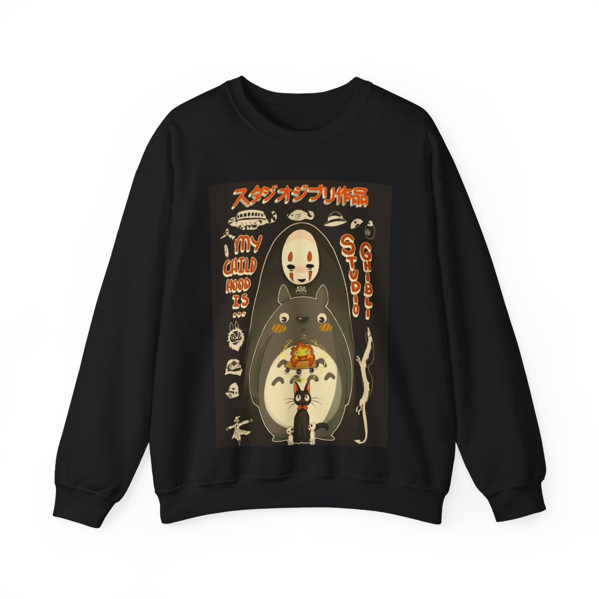 Studio Ghibli Sweatshirt Black Edition - alternate angle 4, merchandise