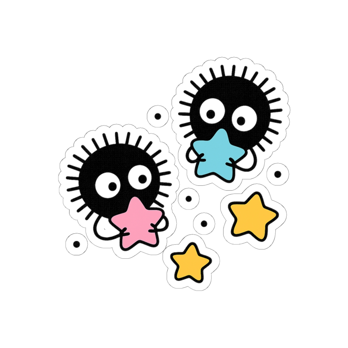 Studio Ghibli Soot Sprites Stickers | Cute Vinyl Decals - alternate angle 2, merchandise
