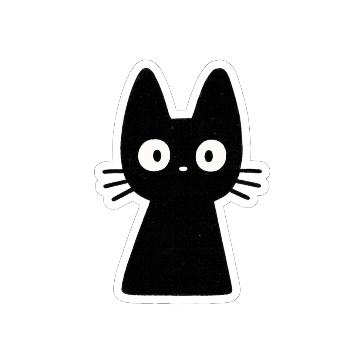 Surprised Cute Kitten Sticker | Funny Vinyl Cat Decal - alternate angle 2, merchandise