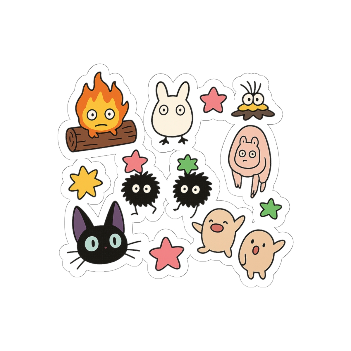 Cute Studio Ghibli Fanart Sticker Pack - alternate angle 2, merchandise