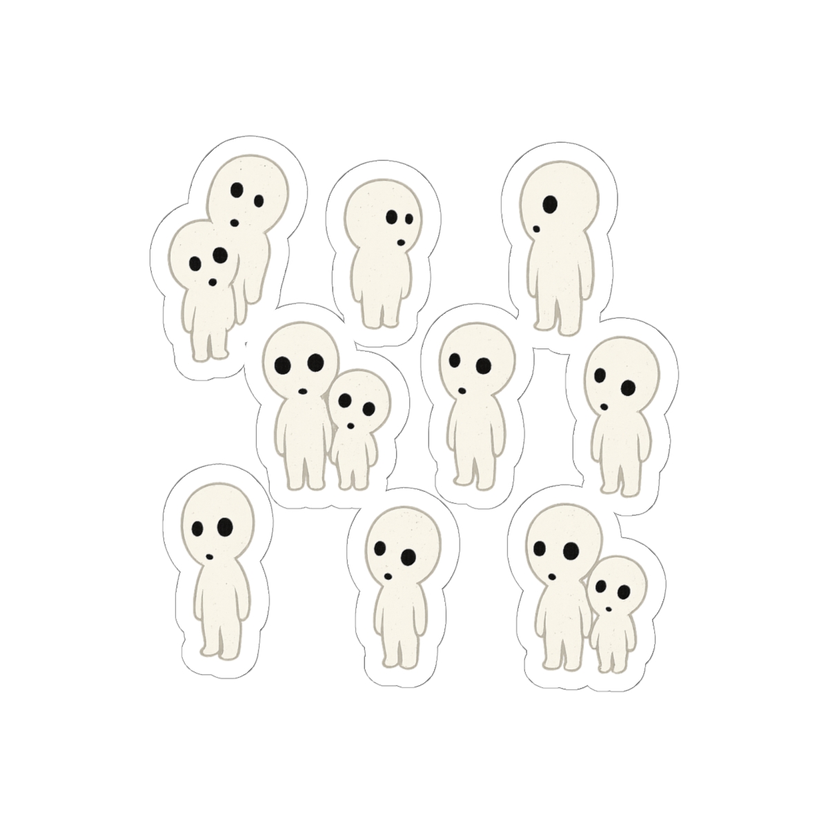 Mystical Tree Spirits Stickers | Ethereal Forest Vinyl Decals - alternate angle 2, merchandise