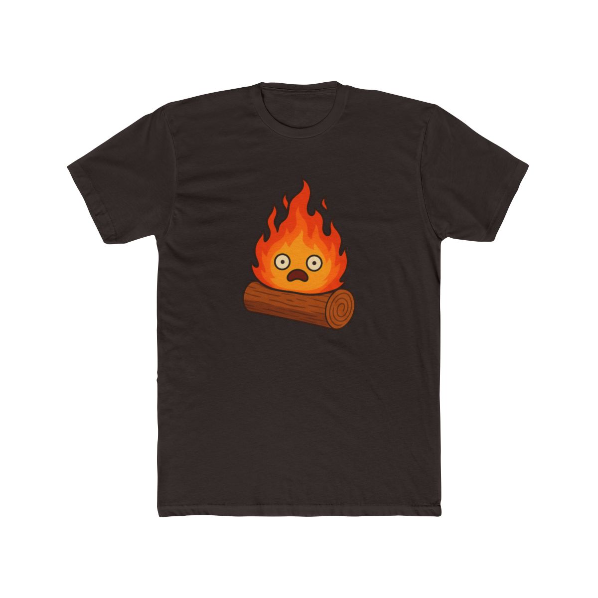 Funny Surprised Flame Cartoon T-Shirt - alternate angle 2, merchandise