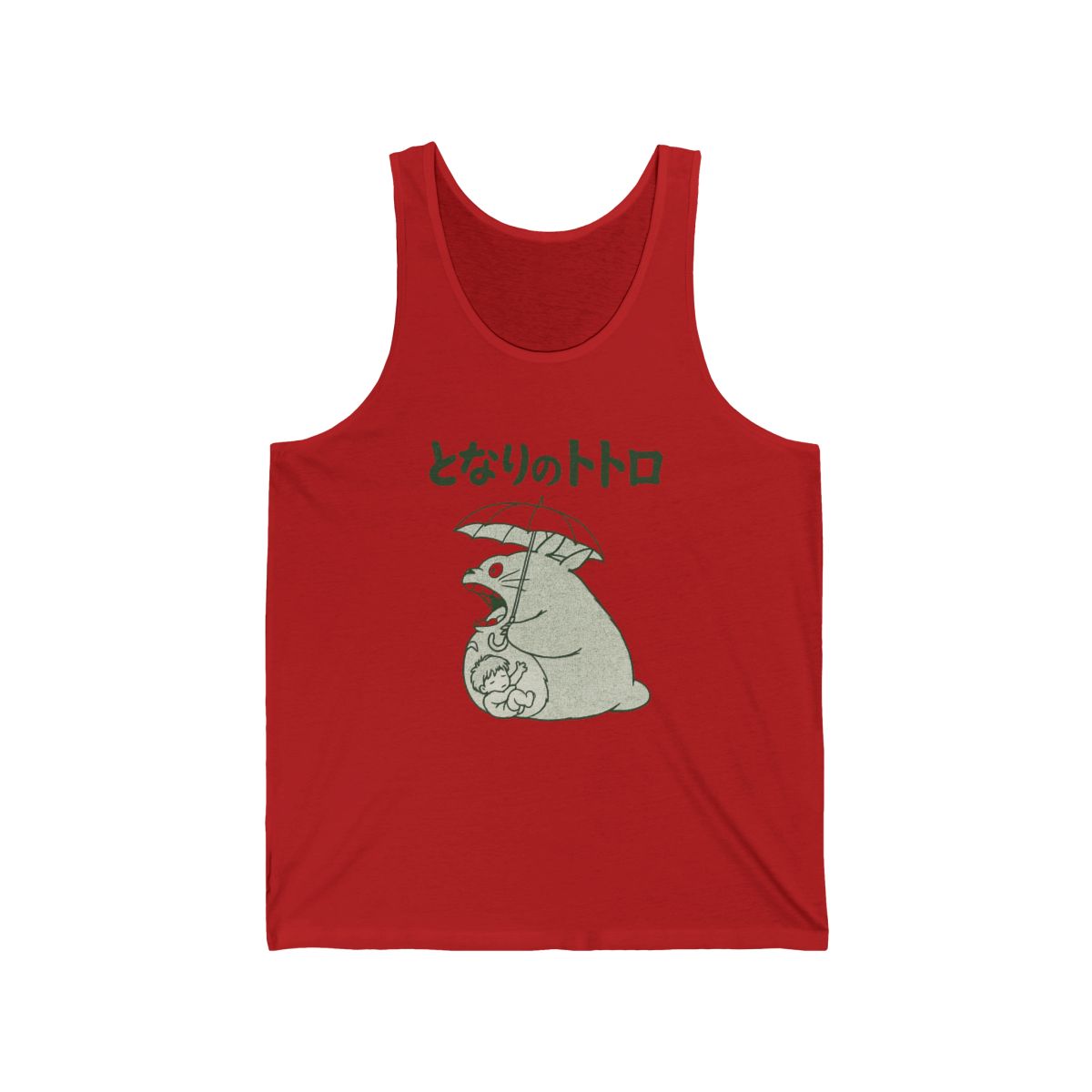 Studio Ghibli My Neighbor Totoro Group Outline Muscle Tank Top - alternate angle 3, merchandise