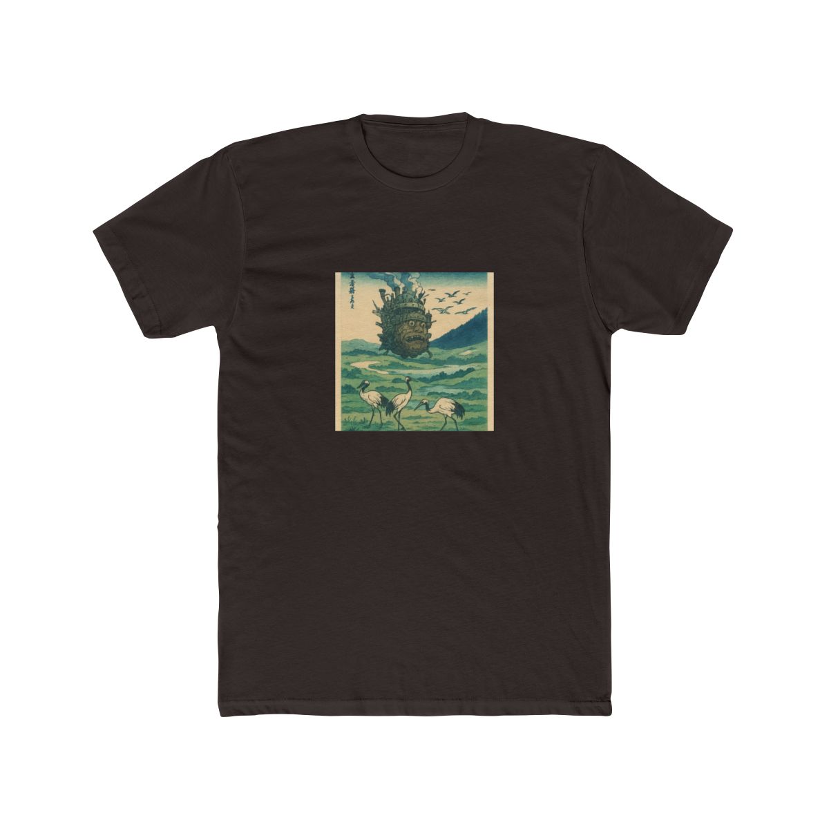 Howl's Moving Castle Japanese Art T-Shirt - alternate angle 3, merchandise