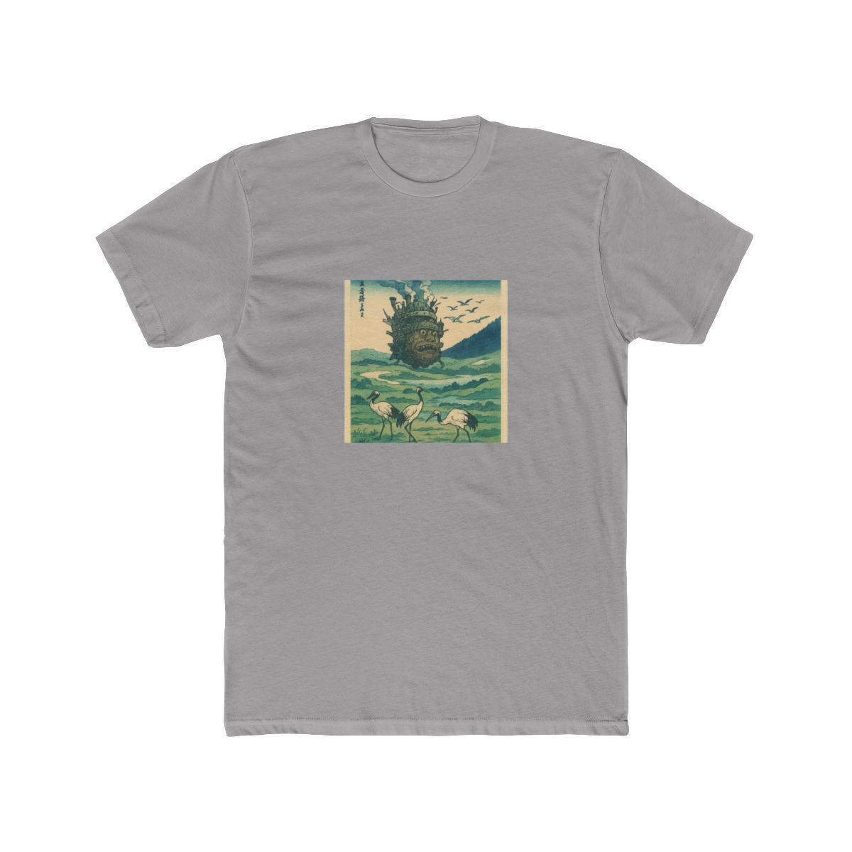 Howl's Moving Castle Japanese Art T-Shirt - alternate angle 2, merchandise