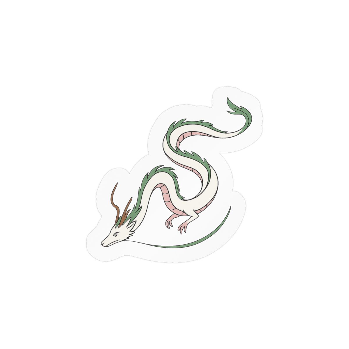 Haku Dragon Sticker | Mystical Fantasy Vinyl Decal - alternate angle 1, merchandise