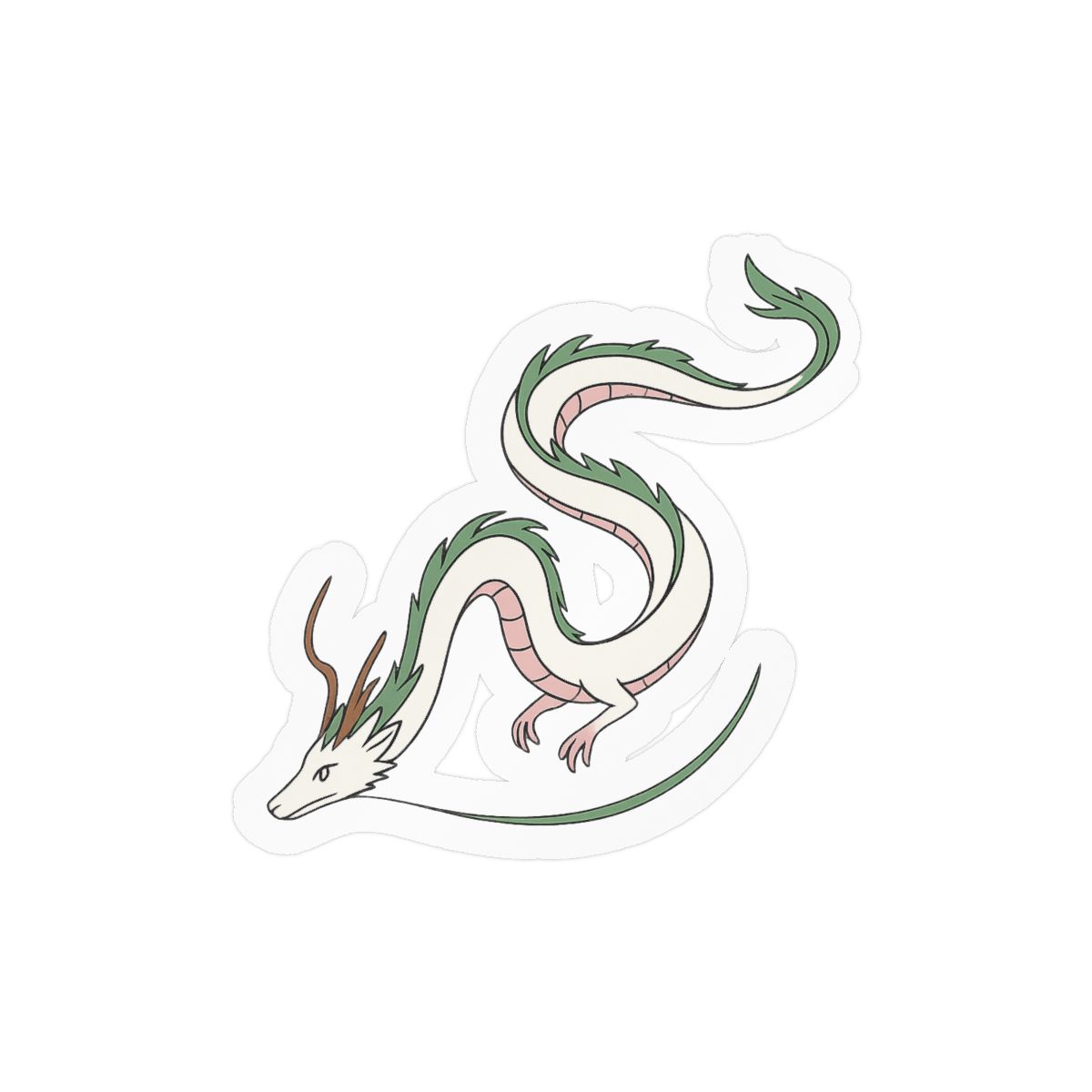 Haku Dragon Sticker | Mystical Fantasy Vinyl Decal - alternate angle 3, merchandise