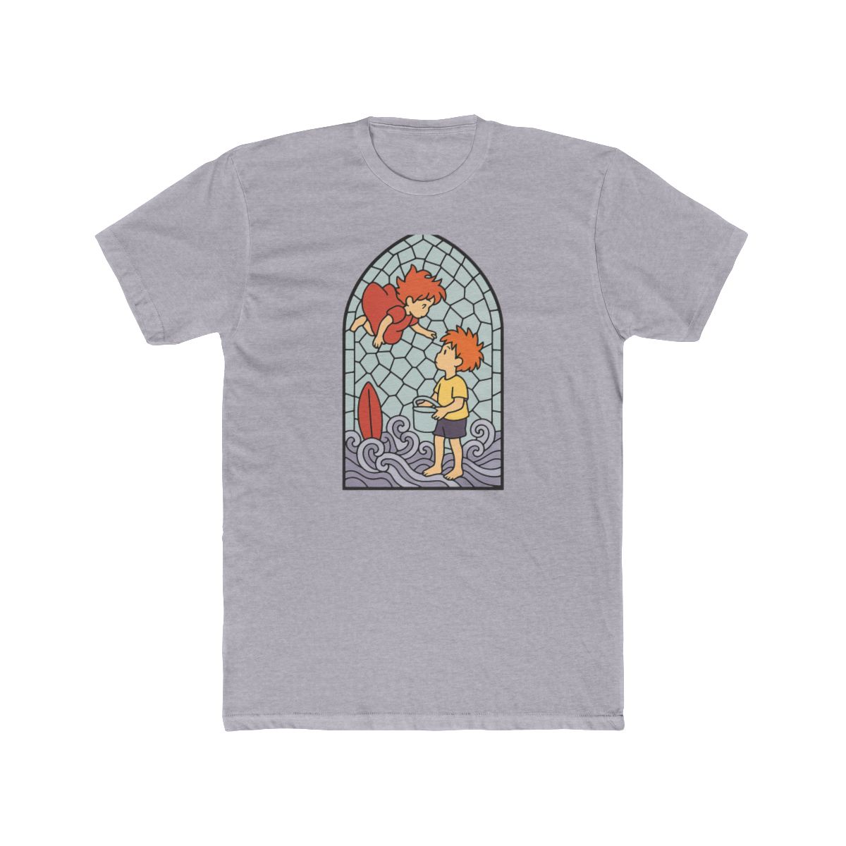 Studio Ghibli Ponyo Stained Glass Duo T-Shirt - alternate angle 4, merchandise