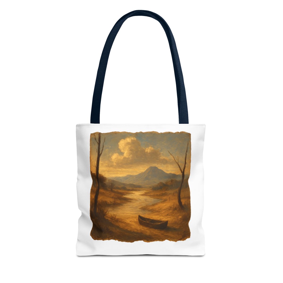 Ghibli Style Riverbank Beach Tote Bag | Whimsical Reusable Carryall - alternate angle 4, merchandise