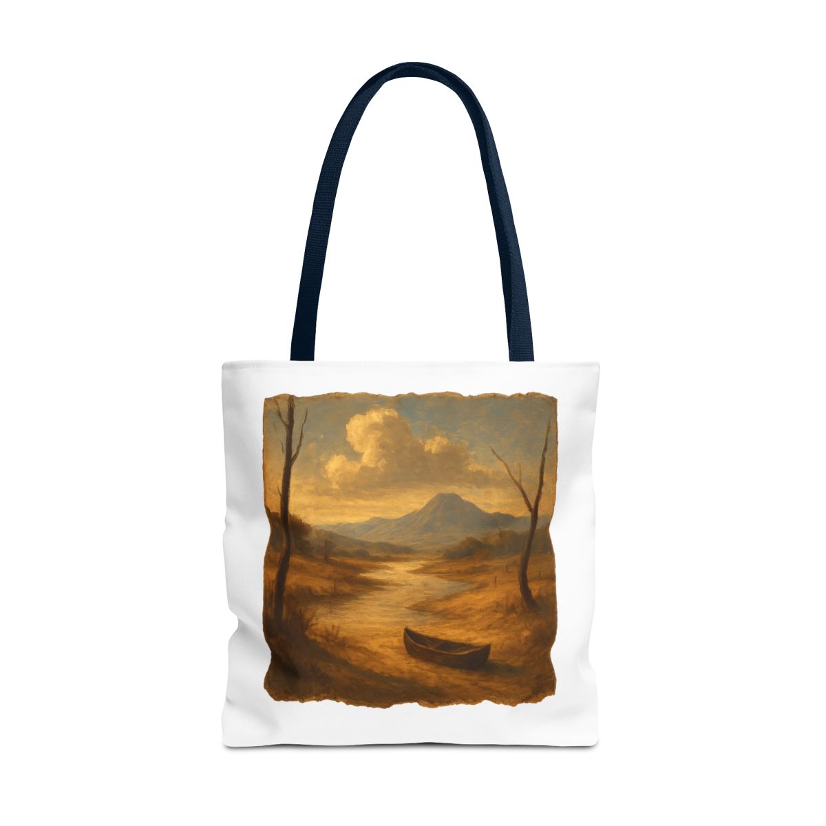 Ghibli Style Riverbank Beach Tote Bag | Whimsical Reusable Carryall - alternate angle 3, merchandise