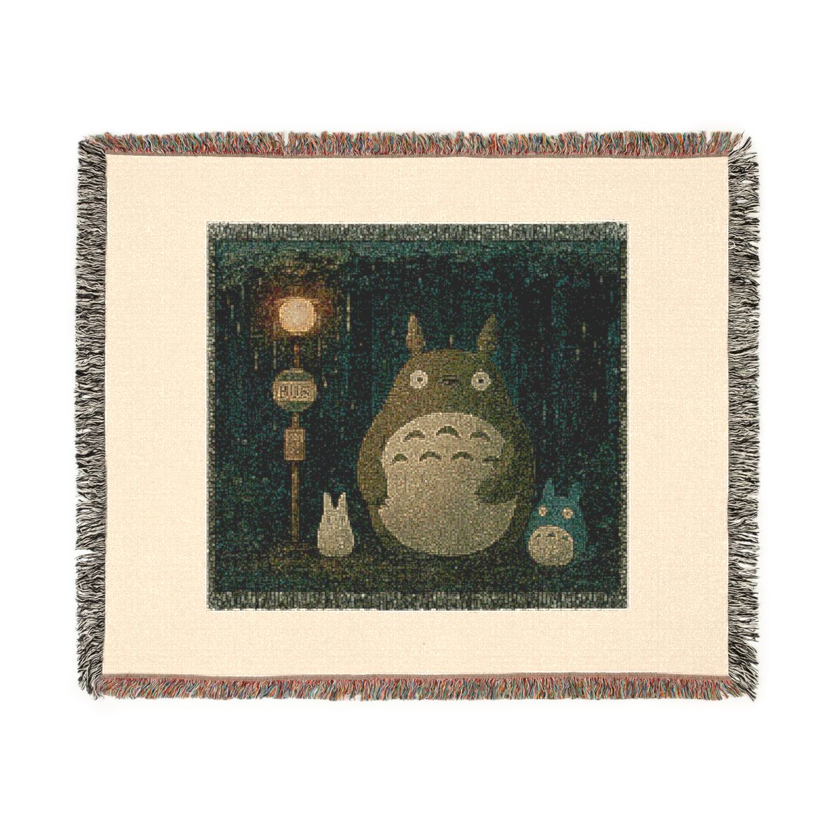 Forest Spirit Family Woven Blanket | Cozy Anime Home Decor - alternate angle 2, merchandise