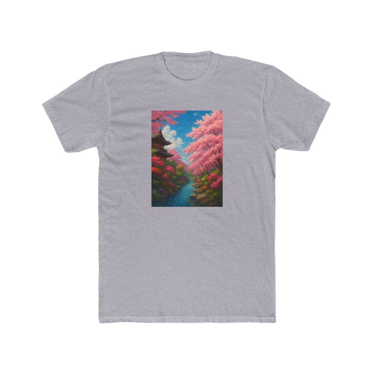 Cherry Blossom Garden Studio Ghibli Inspired T Shirt - alternate angle 4, merchandise