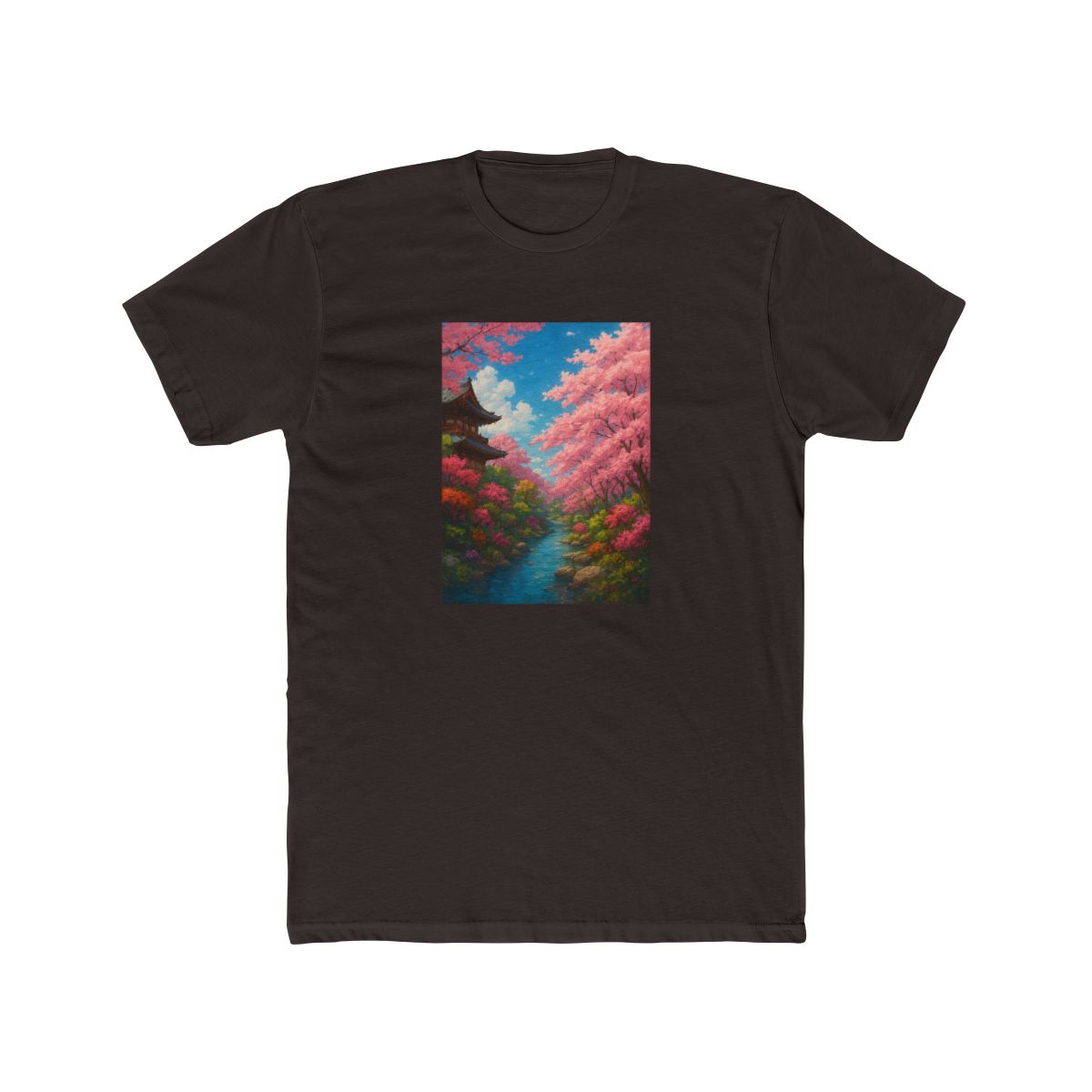 Cherry Blossom Garden Studio Ghibli Inspired T Shirt - alternate angle 2, merchandise