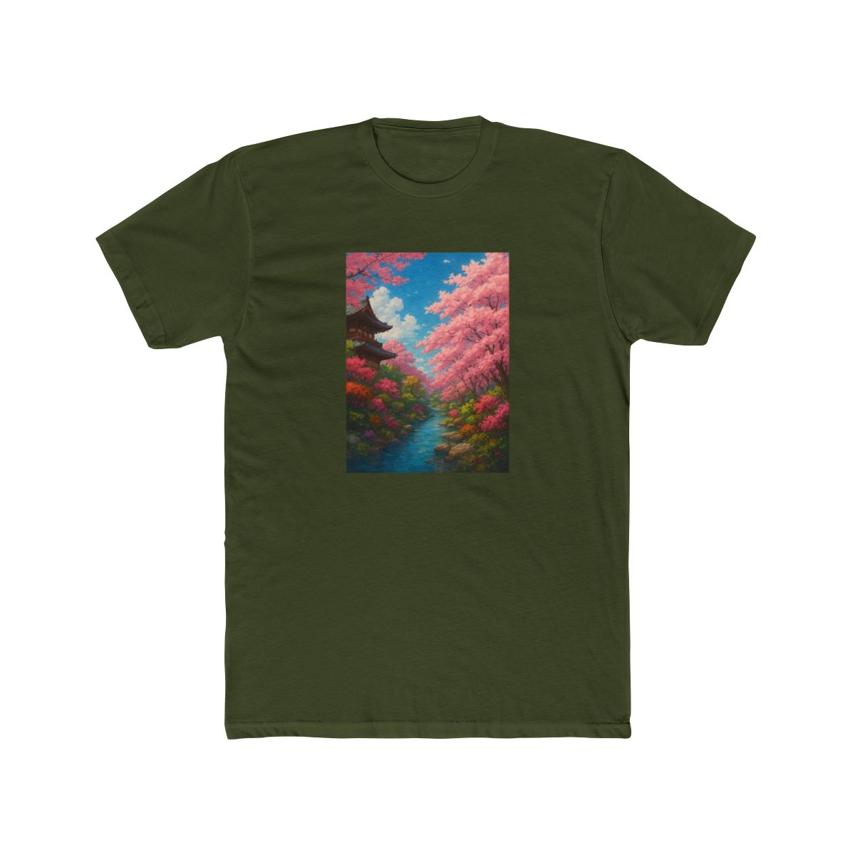 Cherry Blossom Garden Studio Ghibli Inspired T Shirt - alternate angle 5, merchandise