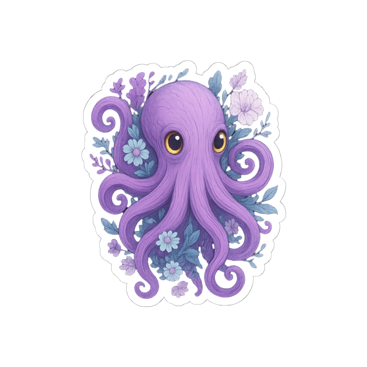Studio Ghibli Inspired Octopus Dream Sticker | Cute Vinyl Decal - alternate angle 1, merchandise