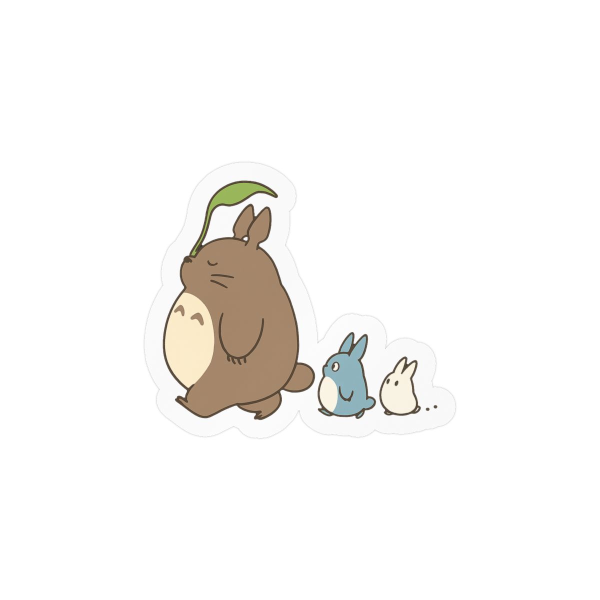 Totoro Rainy Stroll Squad | Ghibli Sticker, Totoro Decal, Anime Laptop Sticker - alternate angle 1, merchandise