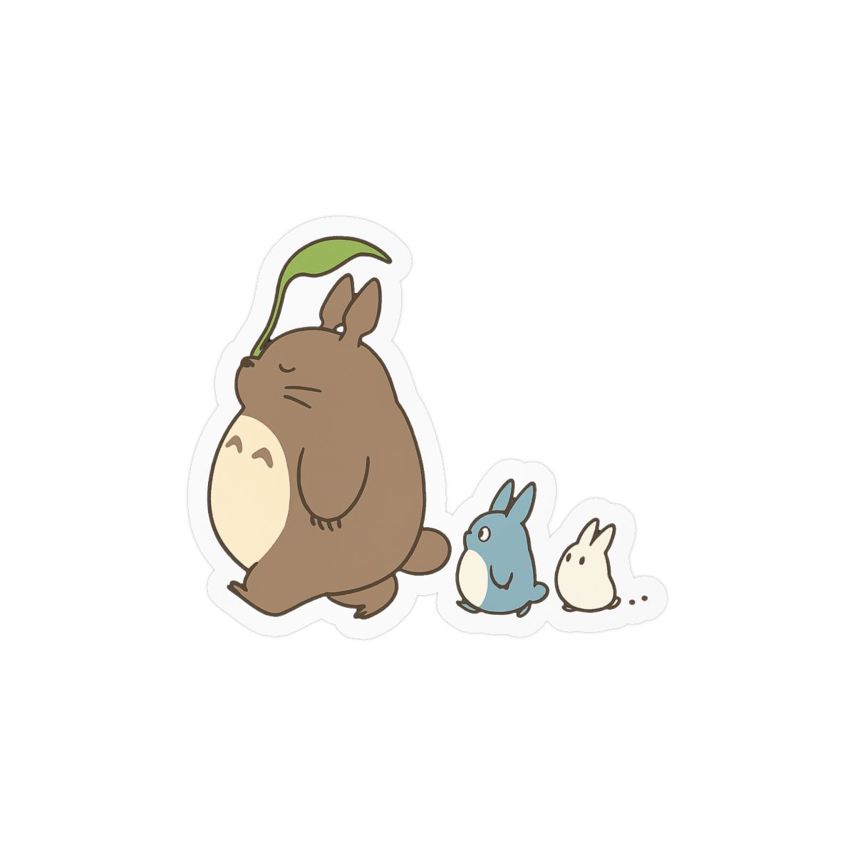 Totoro Rainy Stroll Squad | Ghibli Sticker, Totoro Decal, Anime Laptop Sticker - alternate angle 2, merchandise