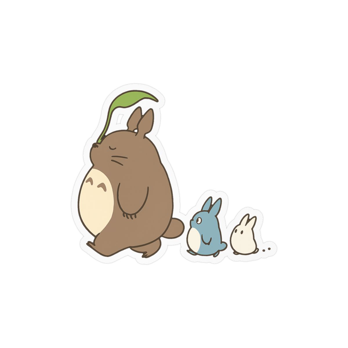 Totoro Rainy Stroll Squad | Ghibli Sticker, Totoro Decal, Anime Laptop Sticker - alternate angle 3, merchandise