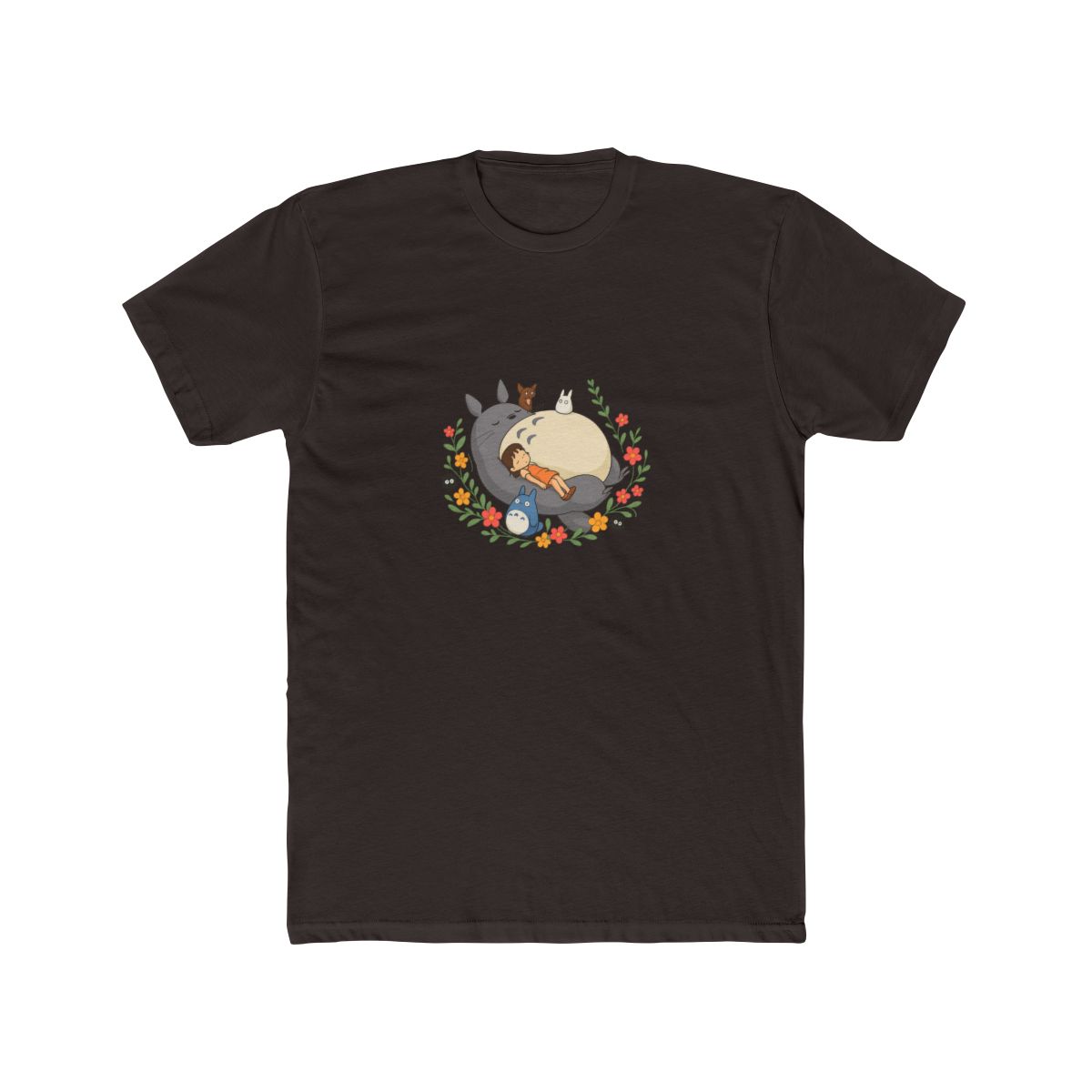 Totoro Floral Wreath Gathering | Totoro Tee, Ghibli Shirt, Studio Ghibli Gift - alternate angle 5, merchandise