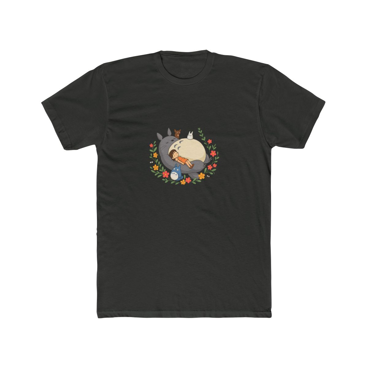 Totoro Floral Wreath Gathering | Totoro Tee, Ghibli Shirt, Studio Ghibli Gift - alternate angle 3, merchandise