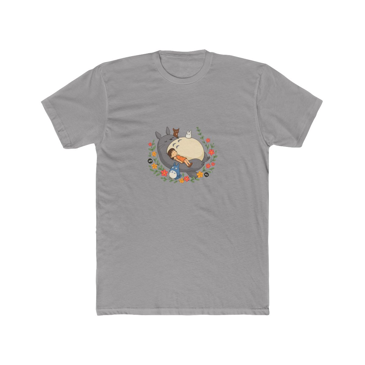 Totoro Floral Wreath Gathering | Totoro Tee, Ghibli Shirt, Studio Ghibli Gift - alternate angle 4, merchandise