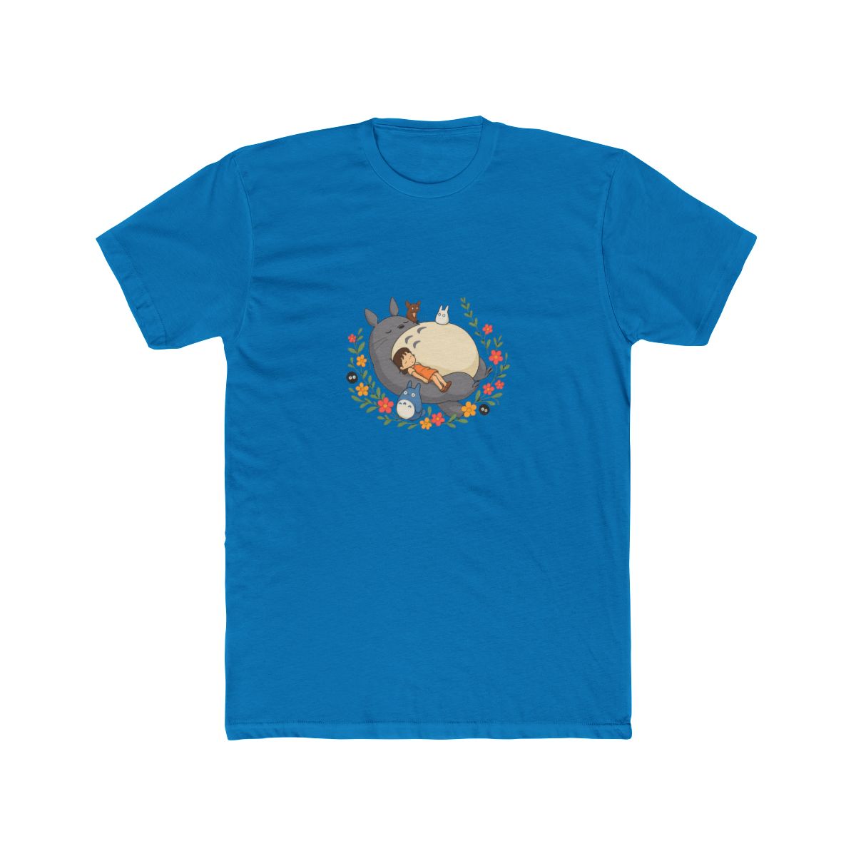 Totoro Floral Wreath Gathering | Totoro Tee, Ghibli Shirt, Studio Ghibli Gift - alternate angle 2, merchandise