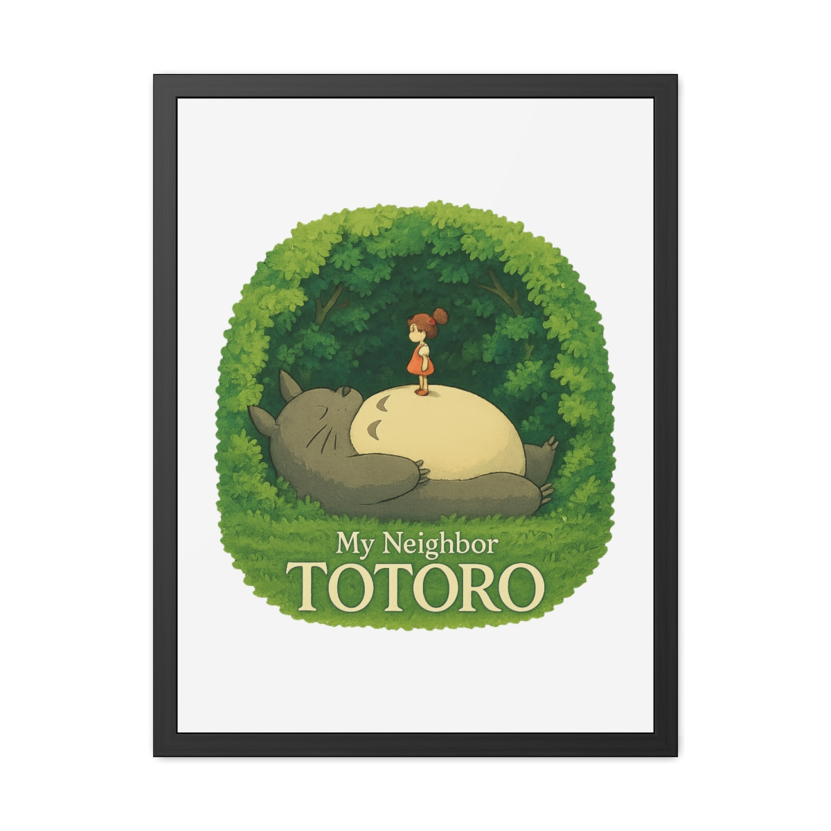 Mei Totoro Belly Triumph | Studio Ghibli Poster, Totoro Print, Anime Wall Art - alternate angle 1, merchandise