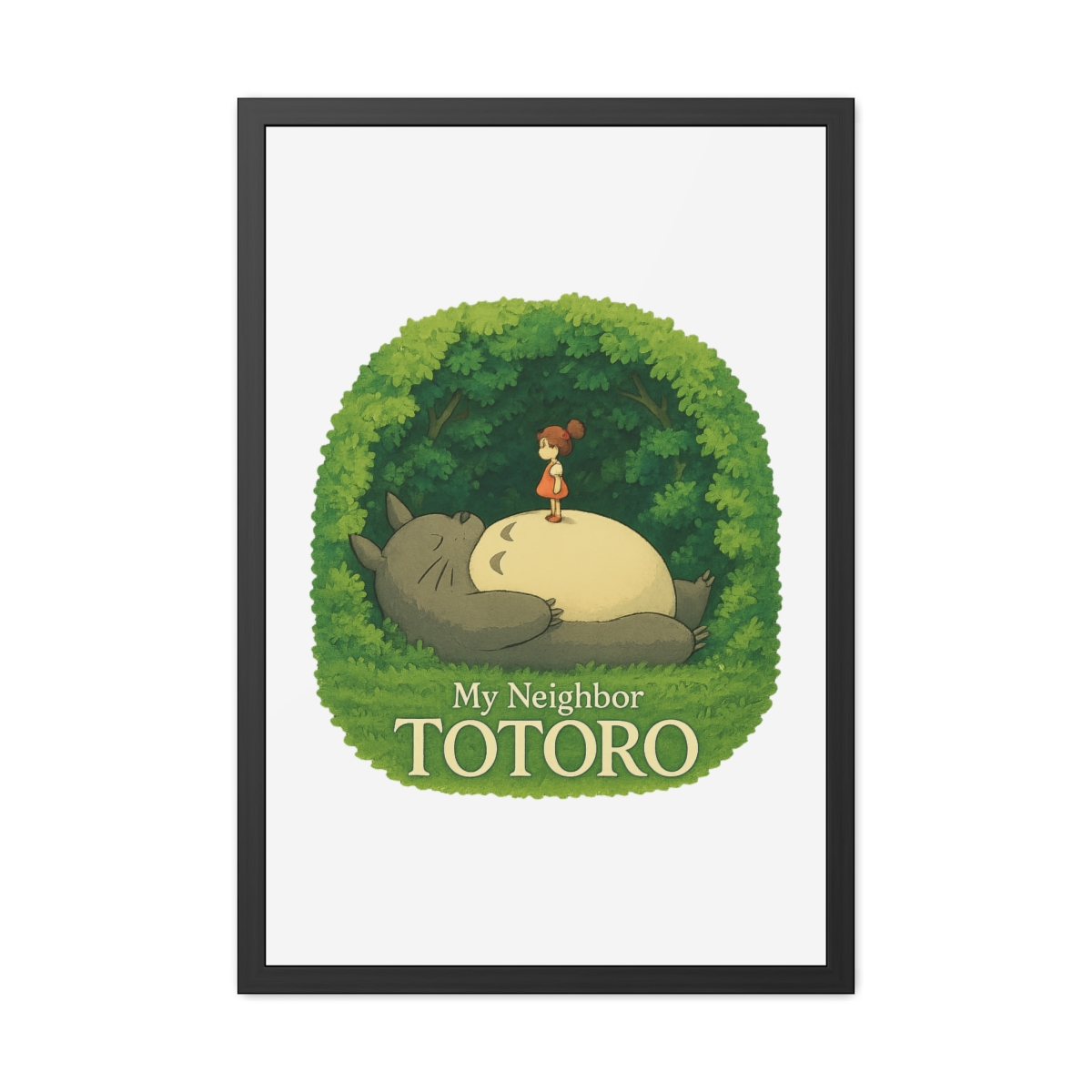 Mei Totoro Belly Triumph | Studio Ghibli Poster, Totoro Print, Anime Wall Art - alternate angle 2, merchandise