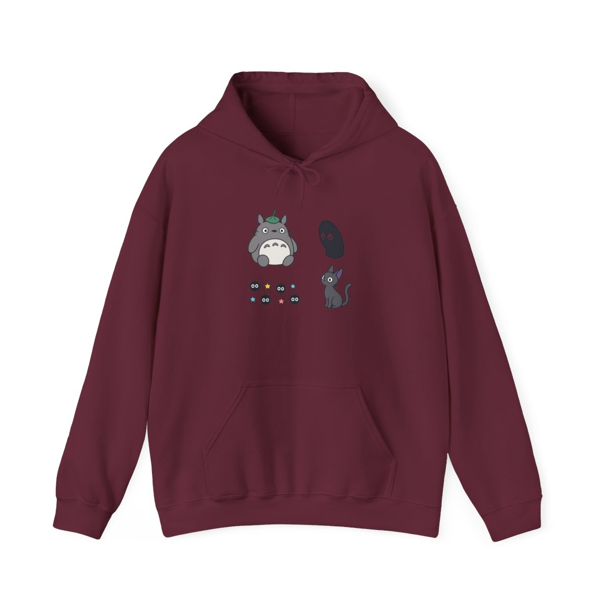 Studio Ghibli Totoro No-Face Embroidered Hoodie - alternate angle 4, merchandise
