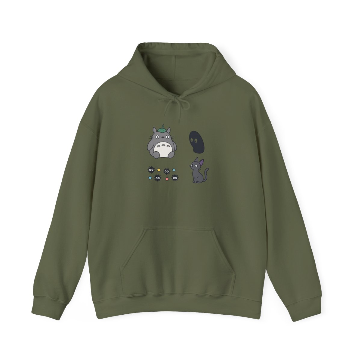 Studio Ghibli Totoro No-Face Embroidered Hoodie - alternate angle 5, merchandise