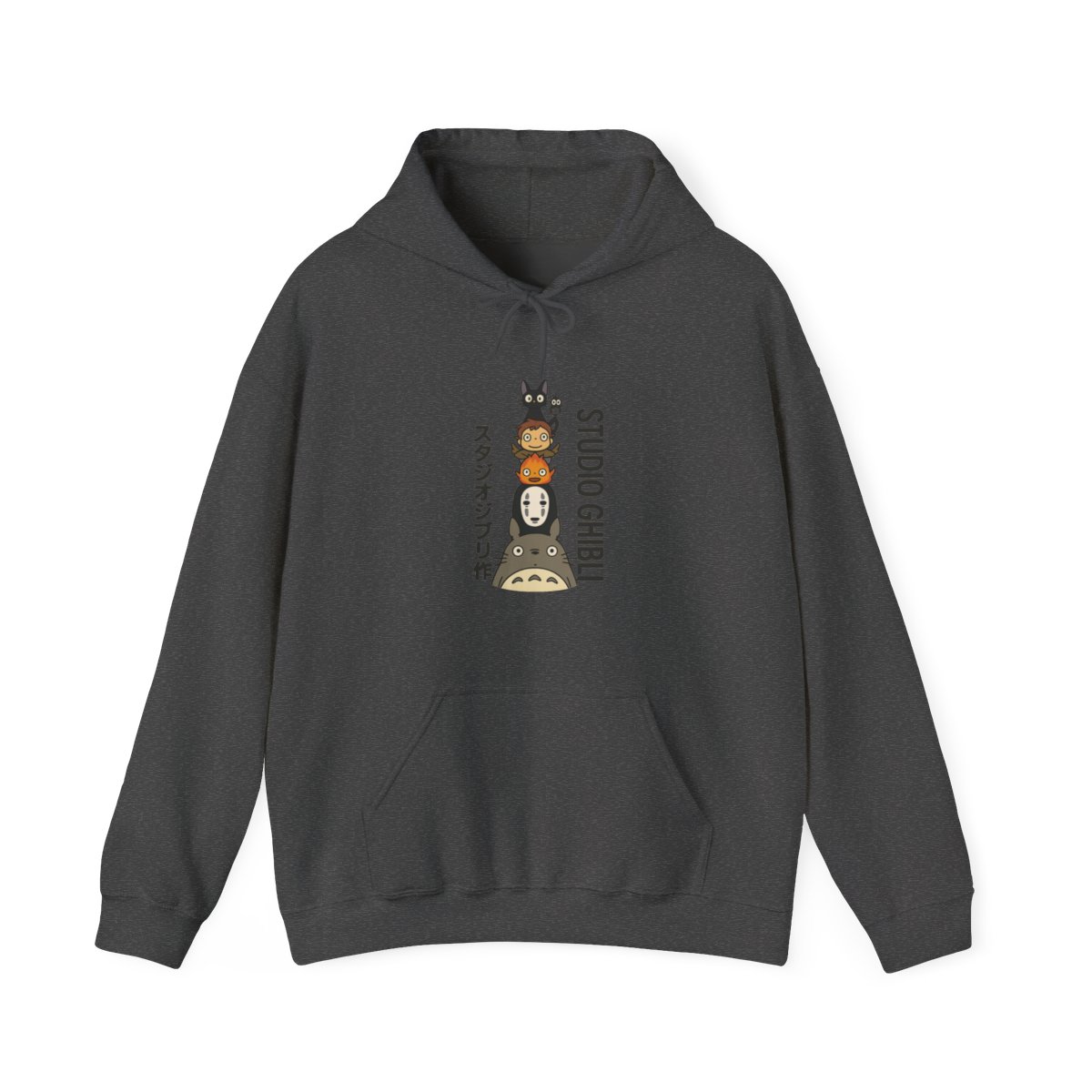Studio Ghibli Totoro No-Face Stacked Graphic Hoodie - alternate angle 3, merchandise