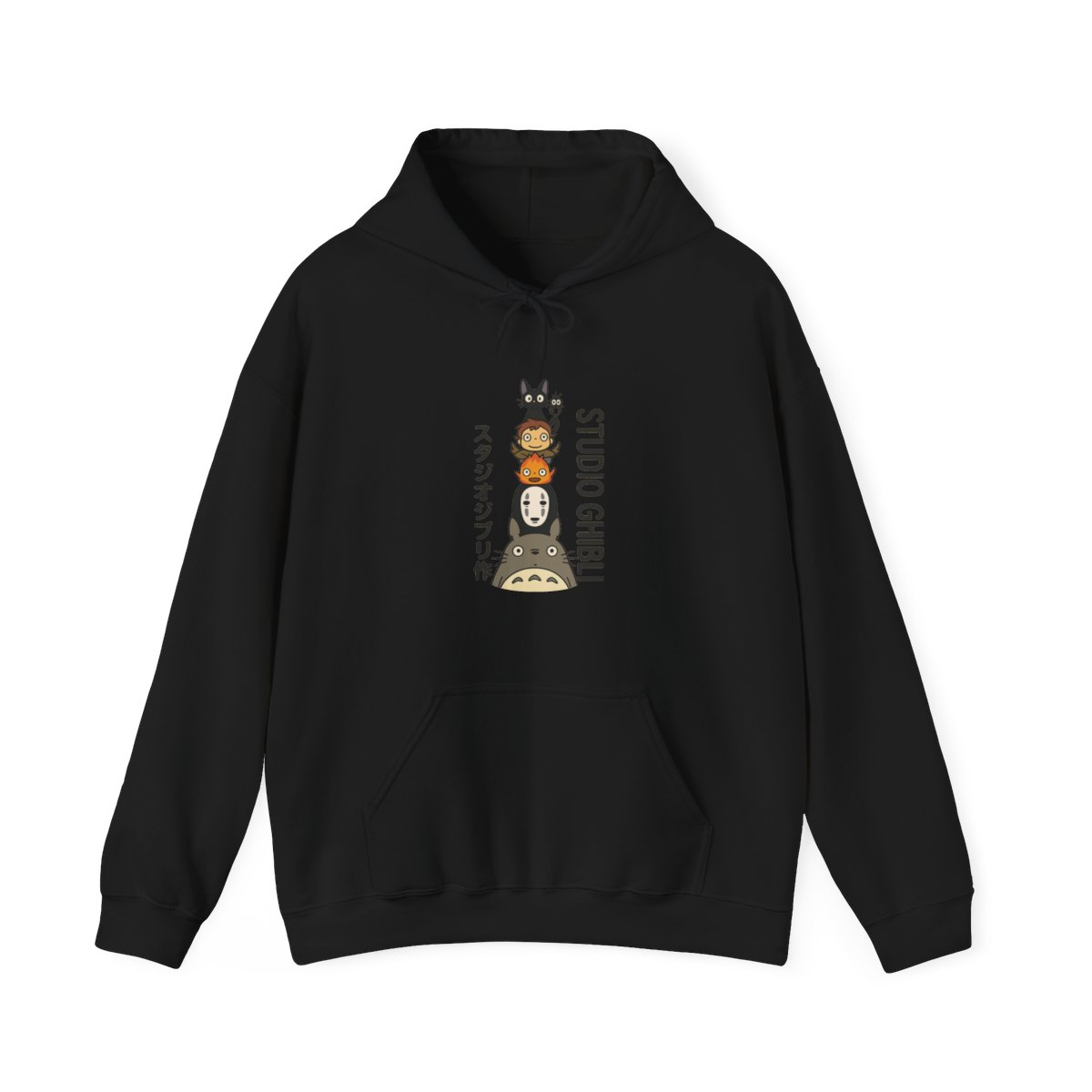 Studio Ghibli Totoro No-Face Stacked Graphic Hoodie