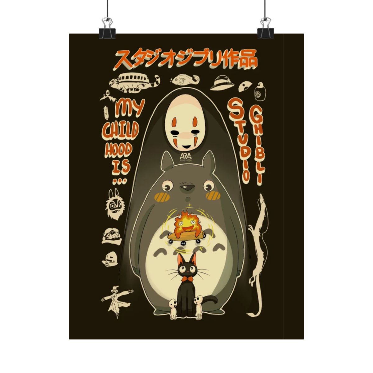 Studio Ghibli Anime Wall Art Print - alternate angle 4, merchandise