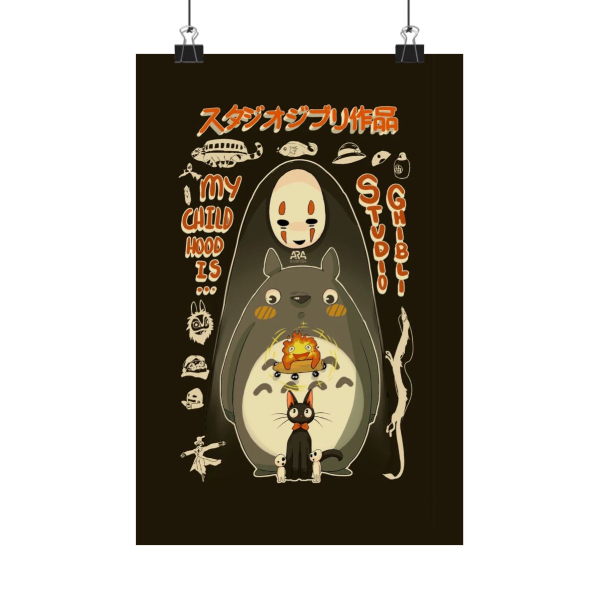 Studio Ghibli Anime Wall Art Print - alternate angle 2, merchandise