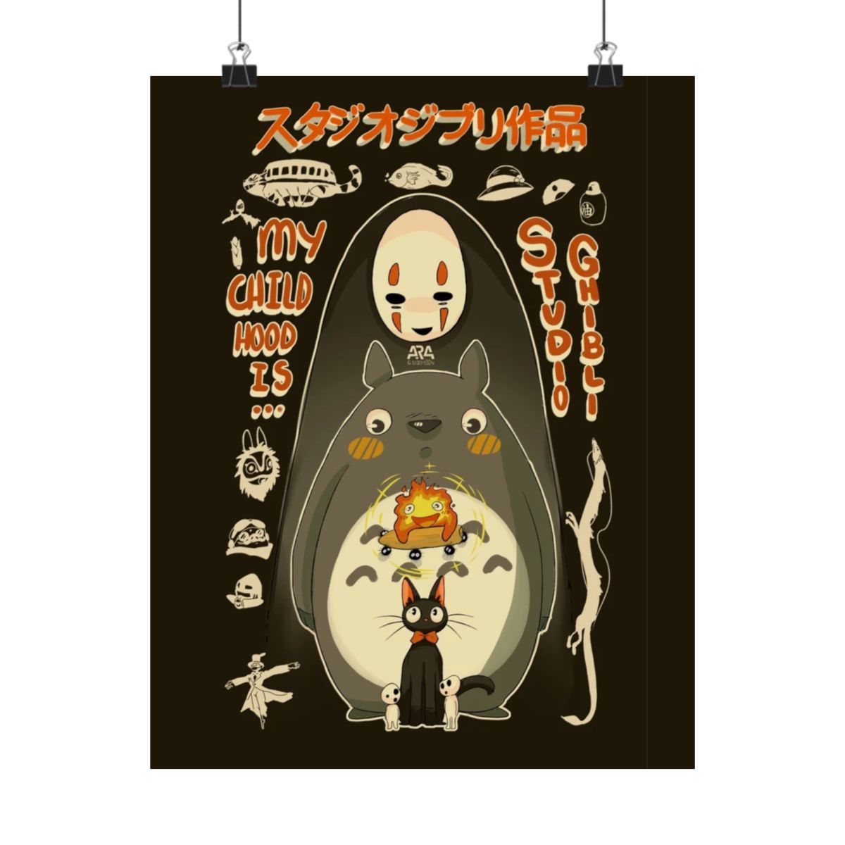 Studio Ghibli Anime Wall Art Print - alternate angle 5, merchandise