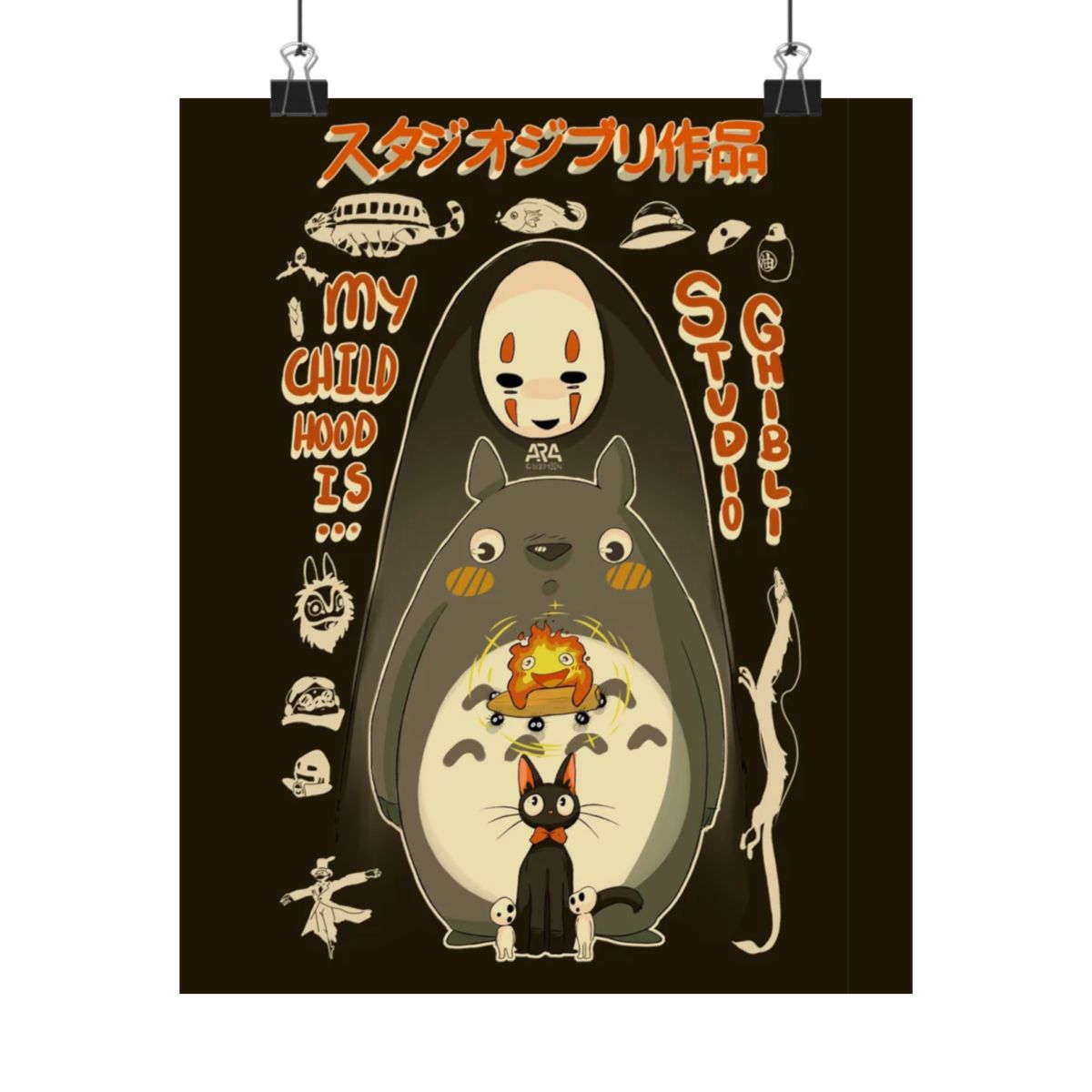 Studio Ghibli Anime Wall Art Print - alternate angle 3, merchandise