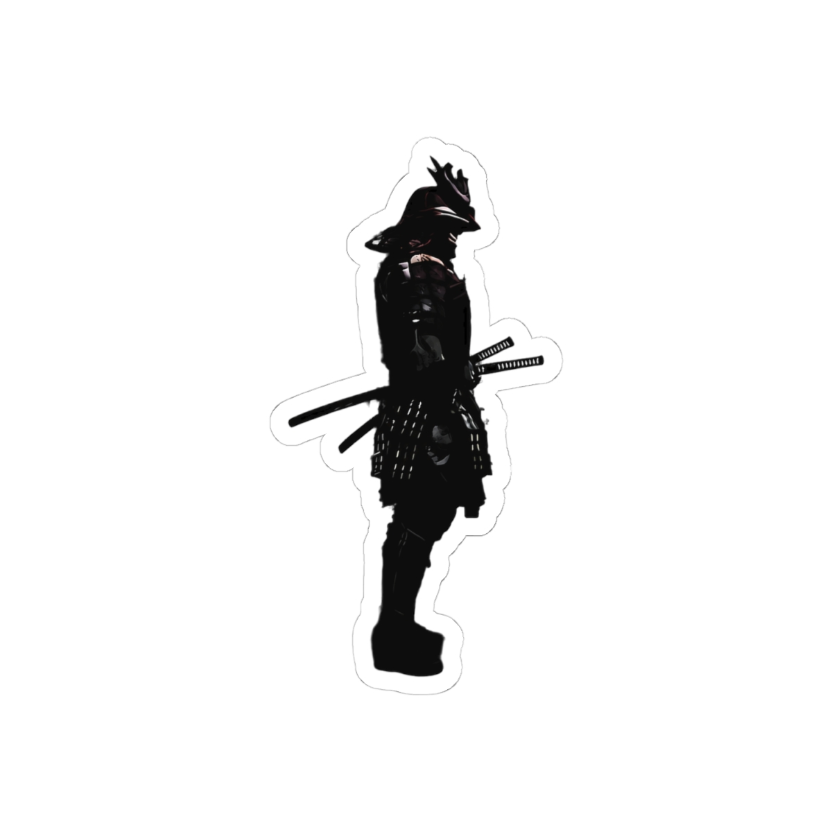 Moving Castle Samurai Warrior Sticker | Dark Monochrome Vinyl Decal - alternate angle 1, merchandise