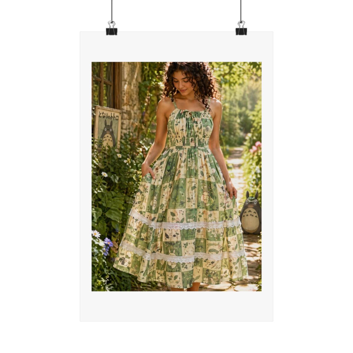 Studio Ghibli® My Neighbor Totoro Poster Midi Dress - alternate angle 4, merchandise