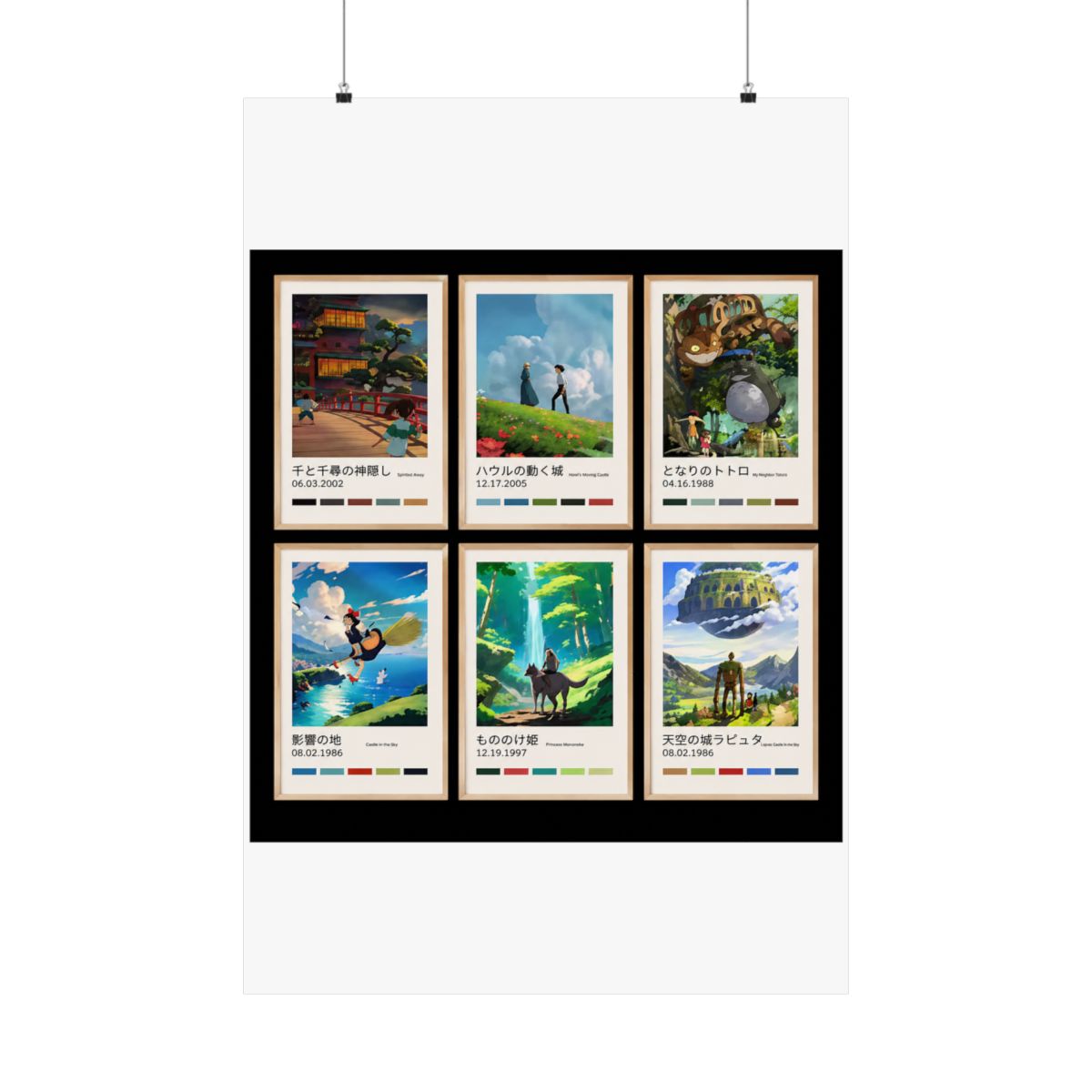 Studio Ghibli posters – Choose your print – Spirited Away, Totoro, Howl’s, Princess Mononoke, Kiki, Castle, Ghibli wall art - Official Posters & Wall Art merchandise