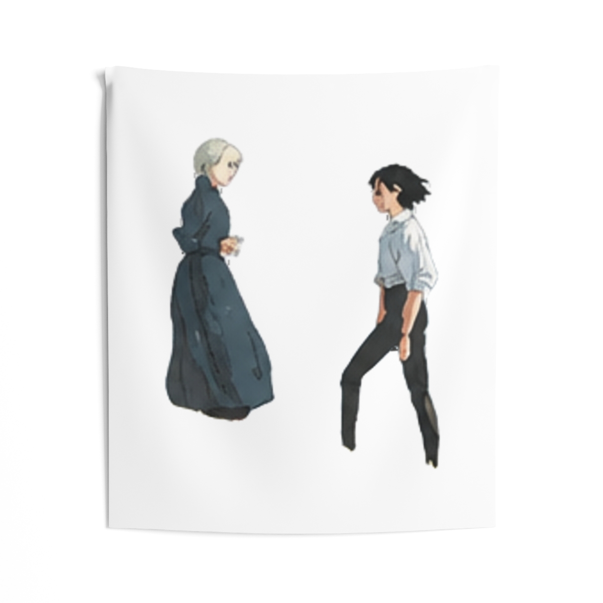 Ghibli Inspired Tapestry – Howl’s Moving Castle Aesthetic Wall Art – Woven Landscape Throw – Studio Ghibli Room Decor – Anime Gift - alternate angle 1, merchandise