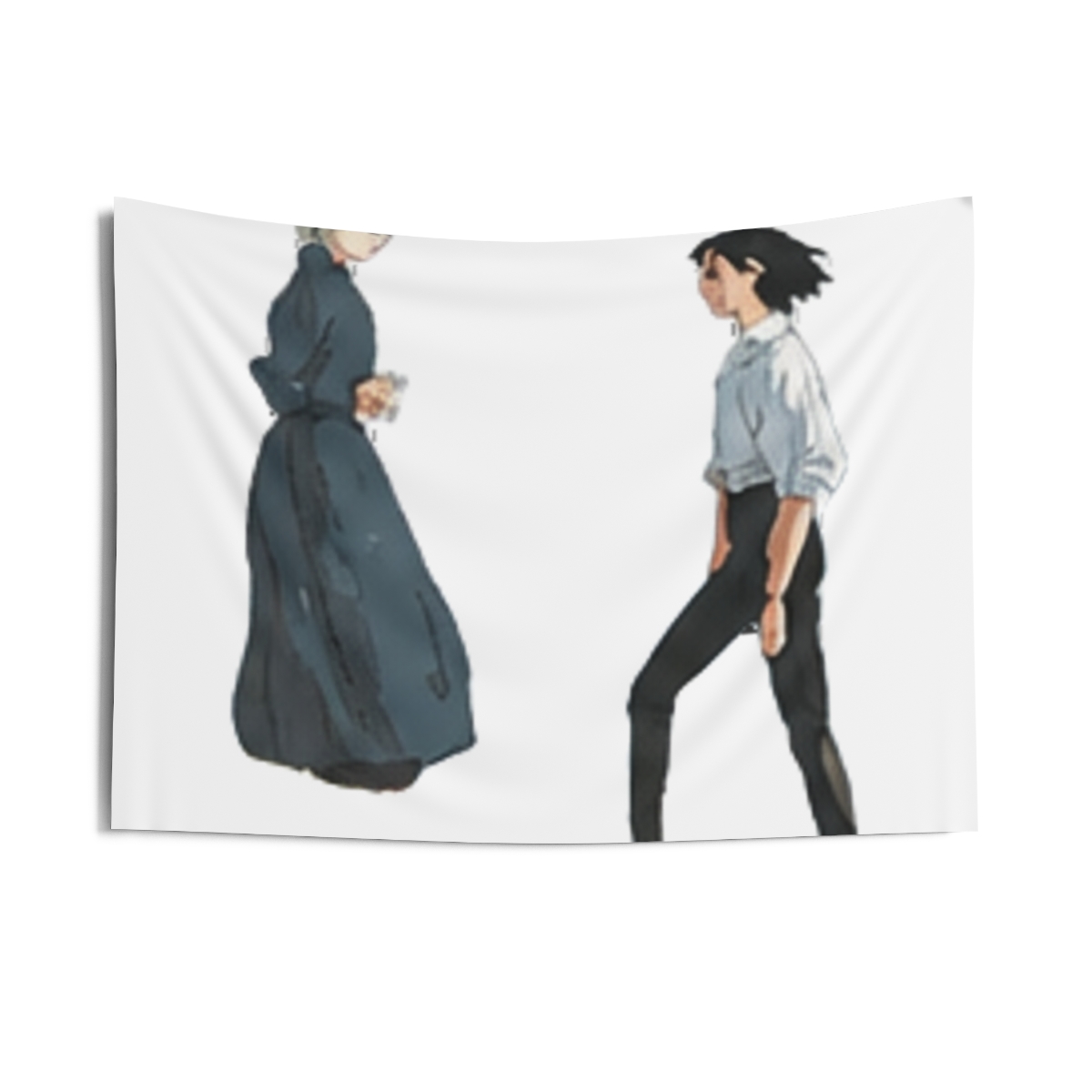 Ghibli Inspired Tapestry – Howl’s Moving Castle Aesthetic Wall Art – Woven Landscape Throw – Studio Ghibli Room Decor – Anime Gift - alternate angle 4, merchandise
